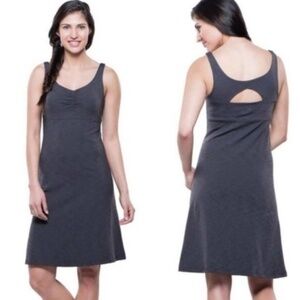 Kuhl Mova Aktiv Dress in Dark Heather Gray Back Cutout Athleisure Size Medium